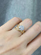 3ct Round Cut Lab Diamond, Triple Row Bypass Certified Solitaire