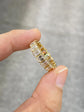 4.1tcw Emerald Cut Bezel Set Certified Full Eternity Band