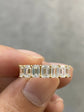 2.3tcw Emerald Cut Lab Diamond 1/3 Eternity Band, Certified