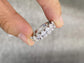 Oval 1.3ct Lab Diamond, 1/3 Eternity Band, Certified