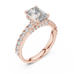 Jody - Solitaire with Hidden Halo and Pave Band