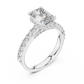 Jody - Solitaire with Hidden Halo and Pave Band