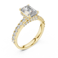Jody - Solitaire with Hidden Halo and Pave Band