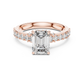 Jody - Solitaire with Hidden Halo and Pave Band