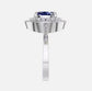 1.5ct Certified Oval Natural Sapphire with Art Deco Halo & Pave Band