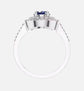 1.5ct Certified Oval Natural Sapphire with Art Deco Halo & Pave Band