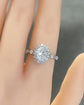 1.7tcw Oval with Halo & Band Accents Certified Ring
