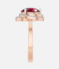 2.5ct Certified Round Ruby Solitaire with Spiral Halo