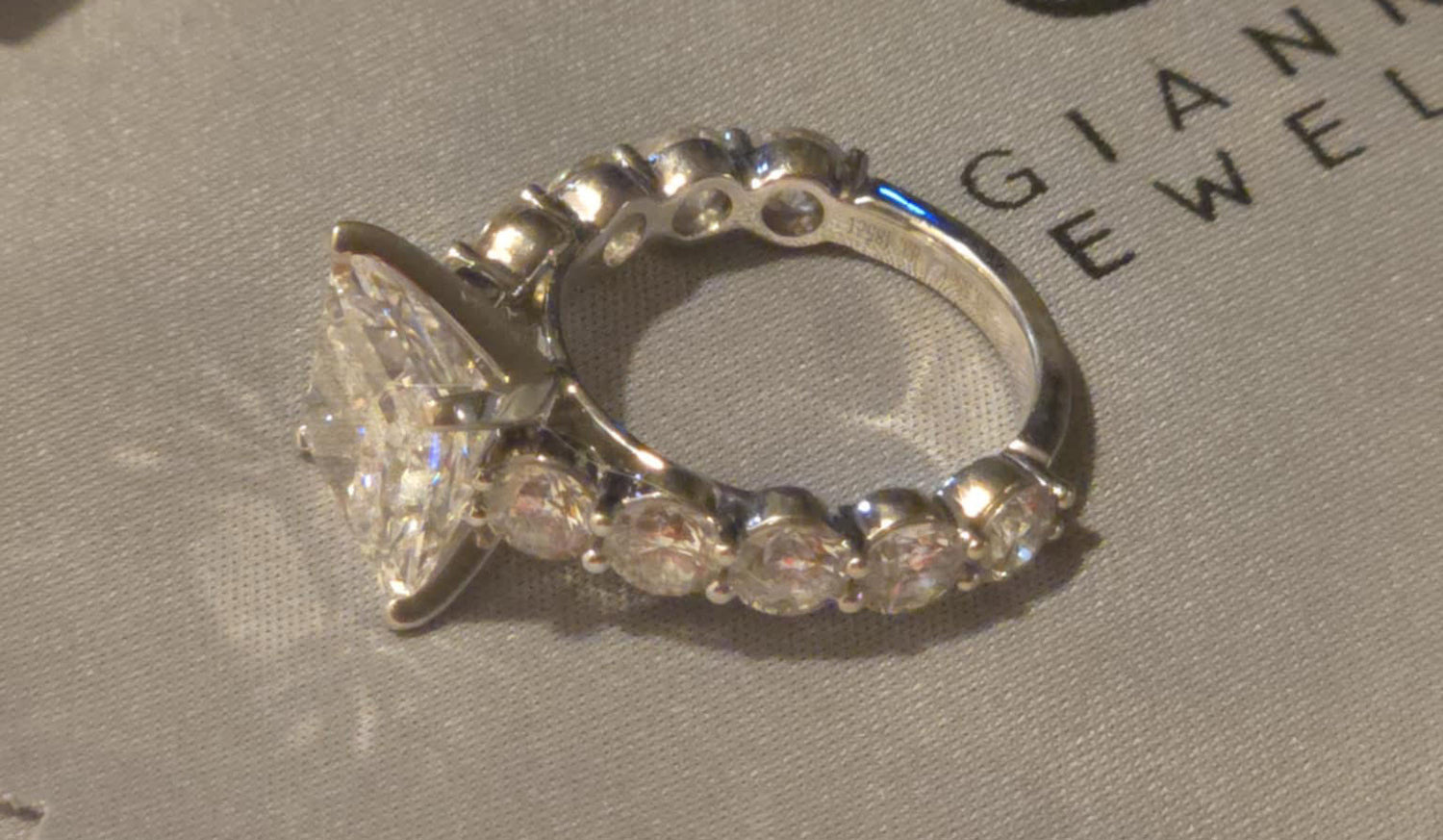 9tcw Princess Cut Cathedral Certified Engagement Ring