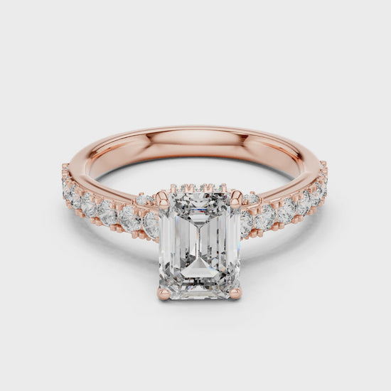 Jody - Solitaire with Hidden Halo and Pave Band