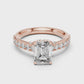 Jody - Solitaire with Hidden Halo and Pave Band