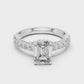 Jody - Solitaire with Hidden Halo and Pave Band